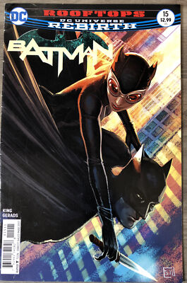Batman #15 DC Universe Rebirth (2017) Cat-Woman Rooftops 1st Print ...