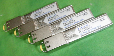 FINISAR FCMJ -8521-3 1000BASE-T SFP Active Copper Transceiver     LOT OF 4
