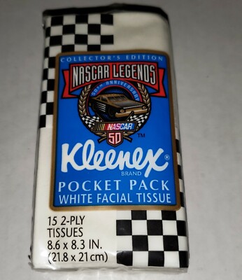 Kleenex Tissue 15-cnt Pocket Pack Nascar 50th Anniversary Collector's Prop 1998