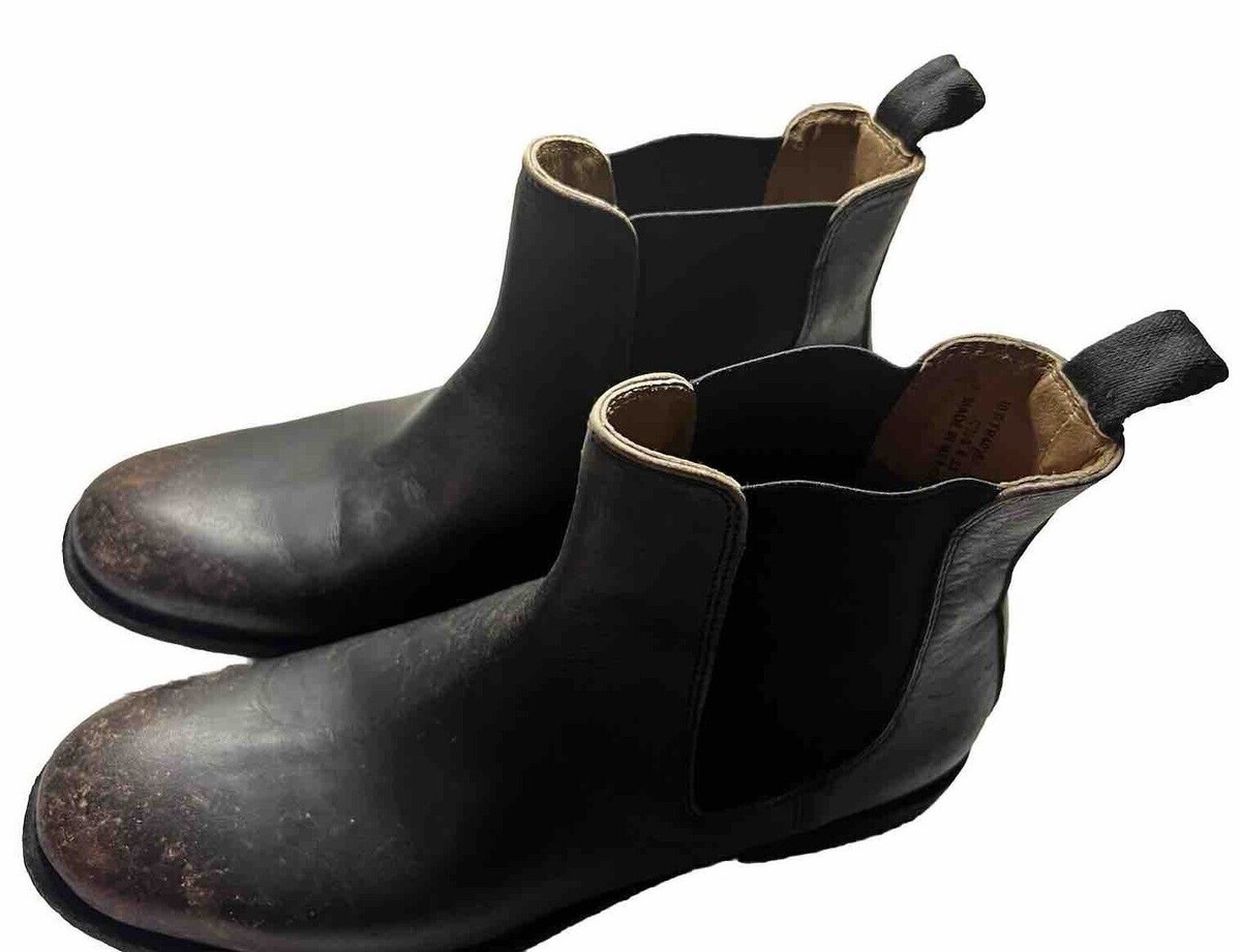 Frye Mens Tyler Chelsea Antiques Black Ankle Boots 80870 Mens Size