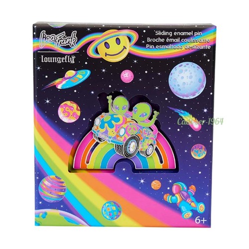 Lisa Frank & Loungefly Alien Sliding Enamel Pin LIMITED EDITION Pin NEW - Picture 11 of 24