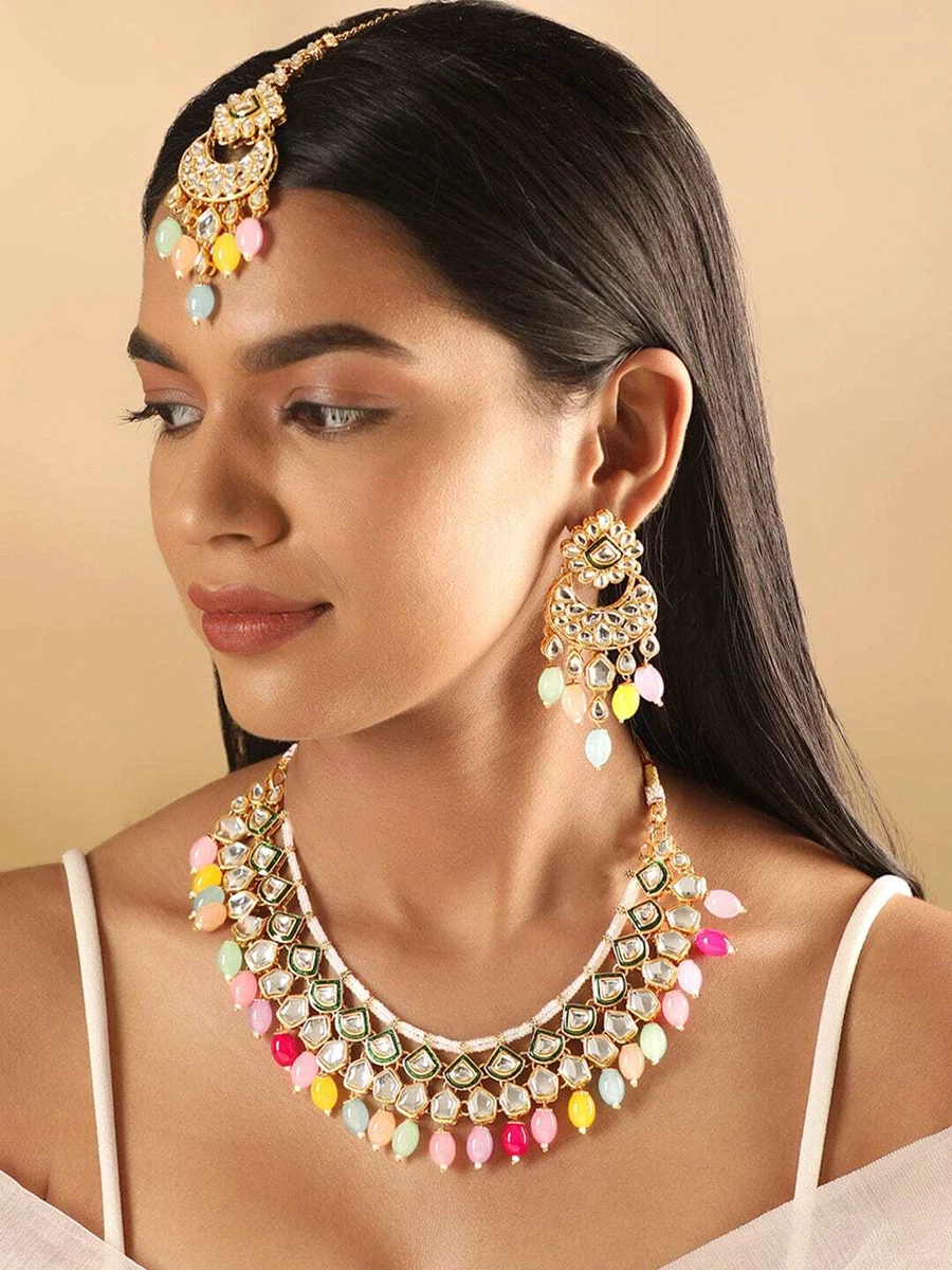 Rubans gold plated online necklace