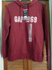 GAP 1969 Logo Hoodie Long Sleeve Sweatshirt Women's Size Small Sugar Plum NWT
