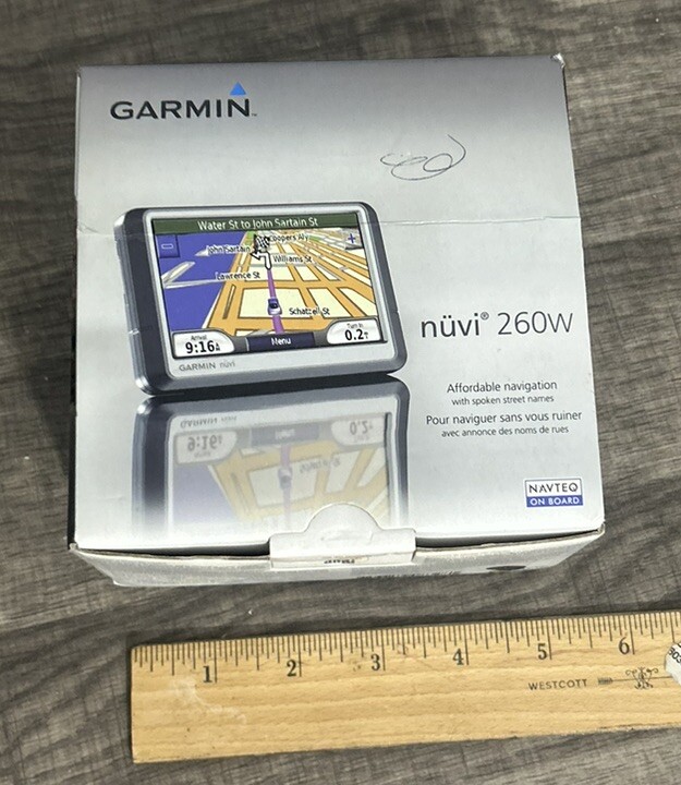 Garmin Nuvi 260W GPS Portable Vehicle Navigation System W/Charger In Box Bundle eBay