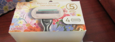 Gillette Venus Sensitive Deluxe Smooth  4 Cartridges  5 Blades
