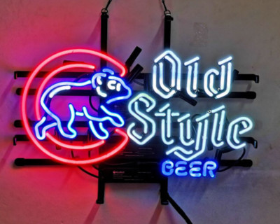 Old Style Beer Neon Sign 19"x15" Lamp Bar Pub Man Cave Wall Deocr ...