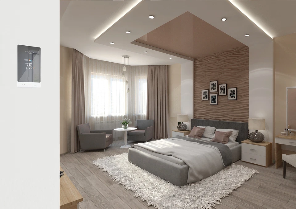 Schluter Ditra Heat DHERT105/BW Smart WiFi Termostato de Piso Programable E-RS1 Foto 3 de 4