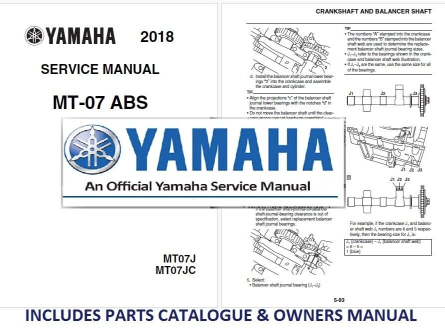 Yamaha MT-07 MT07 Workshop Service Repair Manual 2018 2019 2020 on