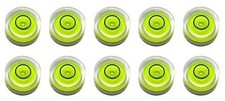 Ten 10mm x 6mm Disc Bubble Spirit Level Round Circular Circle Tripod NEW