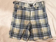BABY GAP BOYS TODDLER SHORTS ADJUSTABLE WAIST SIZE 18/24 MONTHS BLUE GREEN EEUC