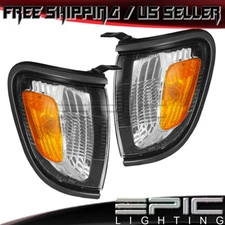 2001-2004 TOYOTA TACOMA Grey Trim Park Turn Signal Lights - Left Right Pair