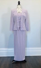 Montage Collection Size 8 2-piece Special Occasion Beaded Maxi Dress With Jacket