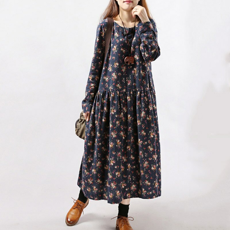 Women Dresses Autumn Winter Vintage 