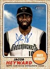 2017 Topps Heritage Minors Real One Autographs Jacob Heyward #ROAJH NICE