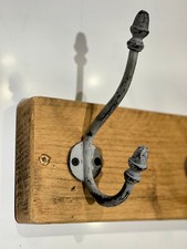 VINTAGE STYLE CLASSIC CAST IRON COAT HOOKS SHABBY DISTRESSED, LONDON SW1 HOOKS