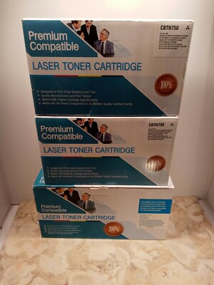 Lot of 3 Premium  compatible Laser Toner Cartridge's CBTN750 for Brother
