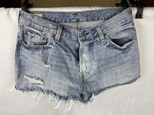 Levi s 501 Shorts Women s 29 1980s Style Distressed Button Fly Cut Off USA
