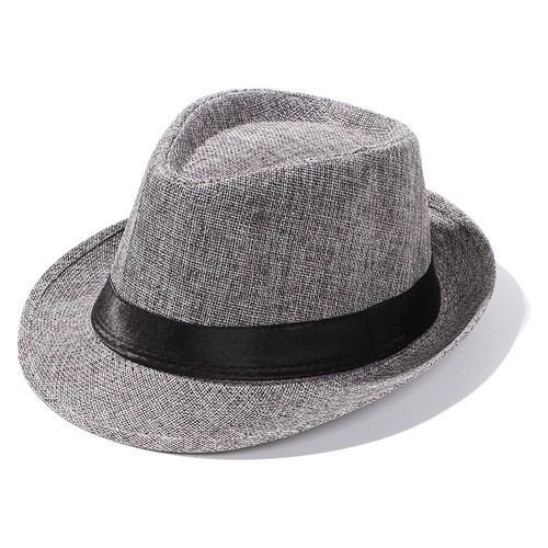 Summer Men Women Beach Sun Hat Jazz Panama Unisex Trilby Fedora Hat Gangster Cap - Picture 10 of 12