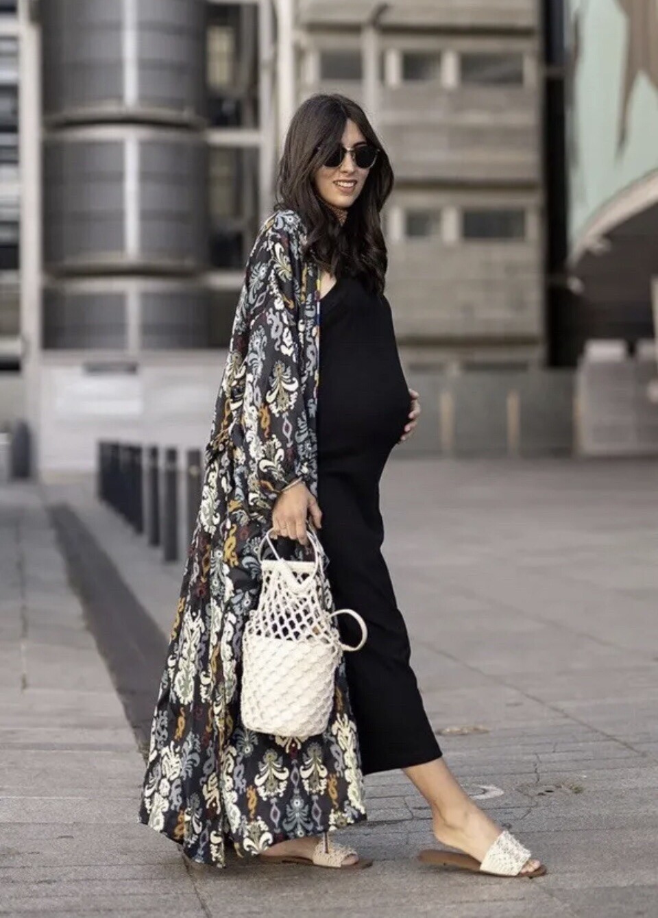 ZARA BEADED PRINTED KIMONO NAVY BLUE SIZE M UK 10/12/14 REF: 7521/054 BNWT image 6