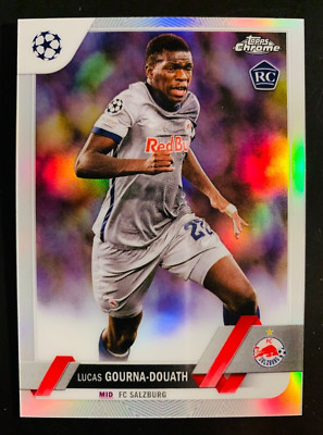 2022-23 Topps Chrome UEFA UCC # 117 Lucas Gourna-Douath refractor rookie card RC