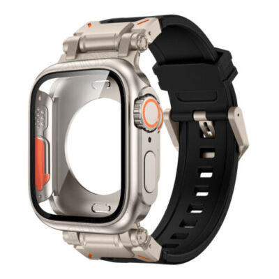 For Apple Watch 11 10 9 87654 SE Silicone+Metal Band Strap +Case Change to Ultra