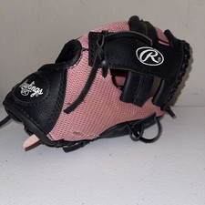 Rawlings PL90P Girl's Baseball Glove Pink Right Hand Thrower Youth 9 inches