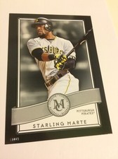2016 Topps Museum Collection Jumbo 5x7 Starling Marte Pirates 11 #'d /49