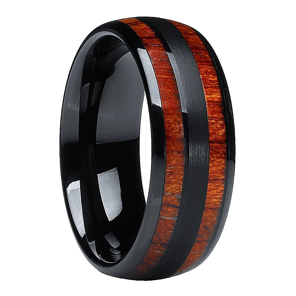 Wooden Black Fashion Rings