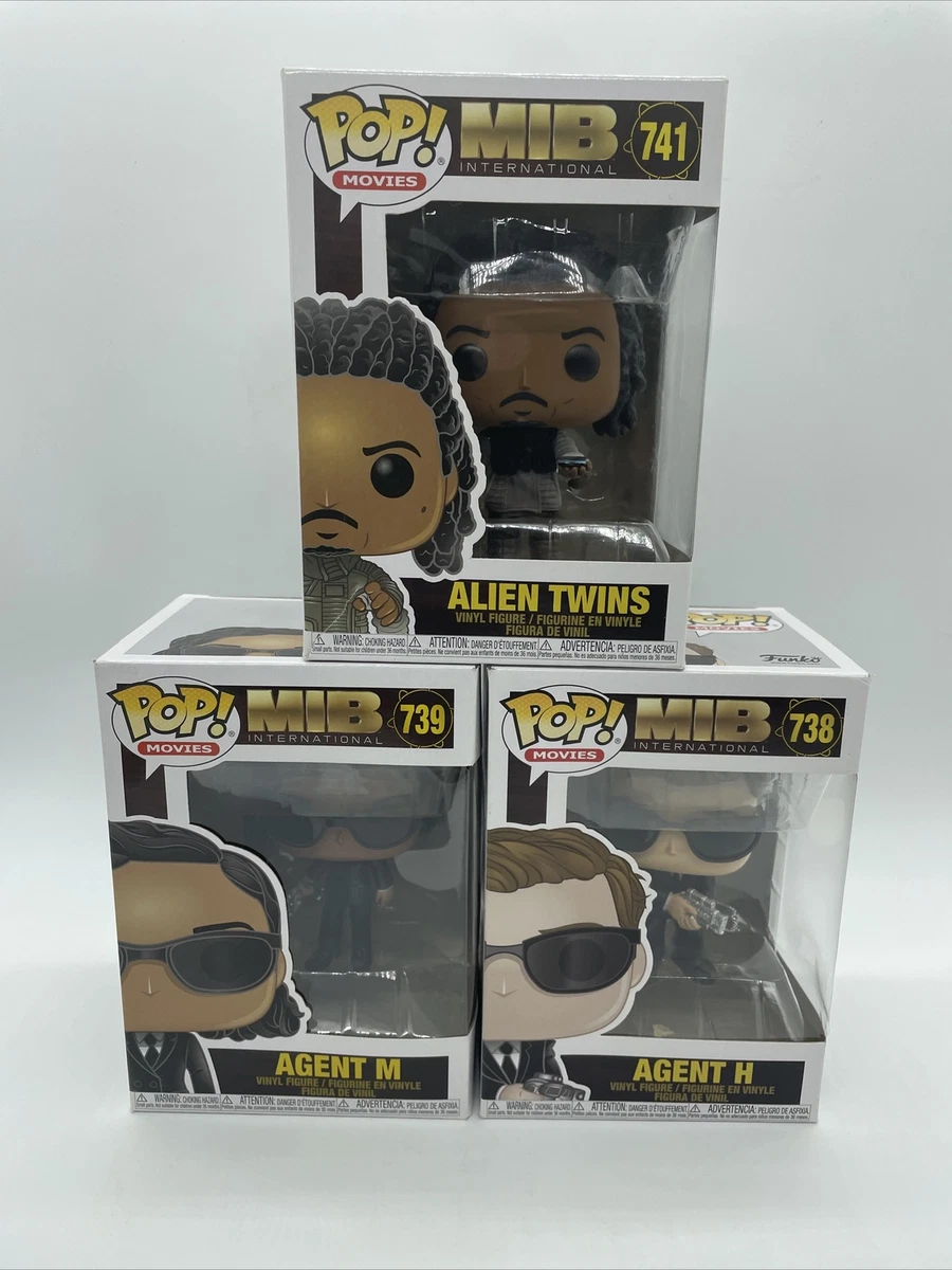 Funko Pop MIB Men In Black Lot Of 3 Agent M #739 Agent H #738 Alien Twins #741