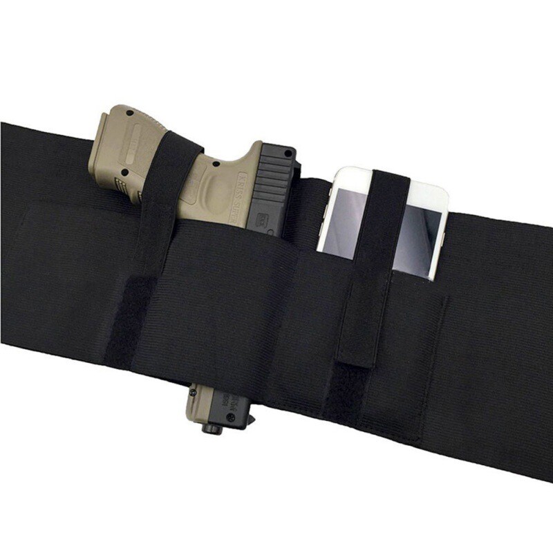 Tactical Pistol Holster Right Left Hand Belly Band Elastic