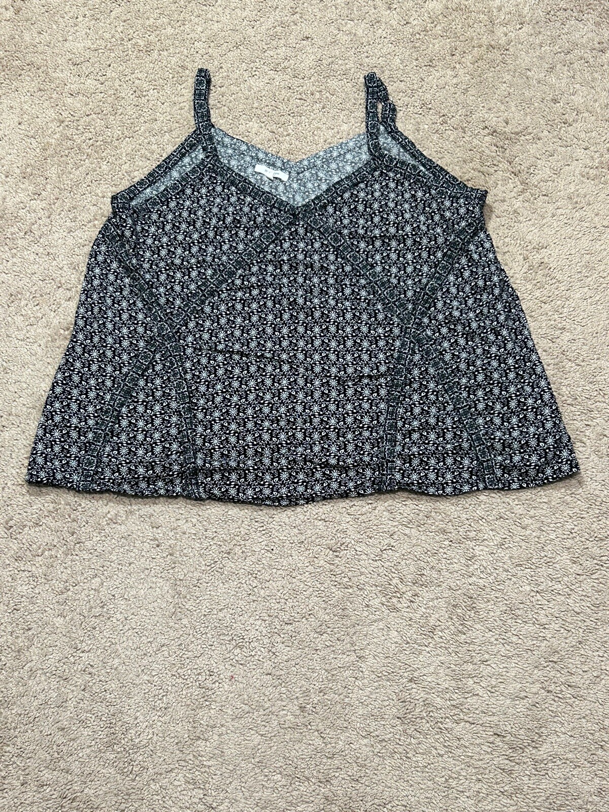 Maurices Womens Shirt Sz Large Multicolor Floral Print Strappy Lightweight Flowy