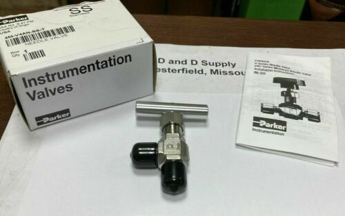 1/4" MNPT 316ss Angle Needle Valve W/PTFE Seal ( 5000 Psi) PARKER 4M-V4AN-SS-ST