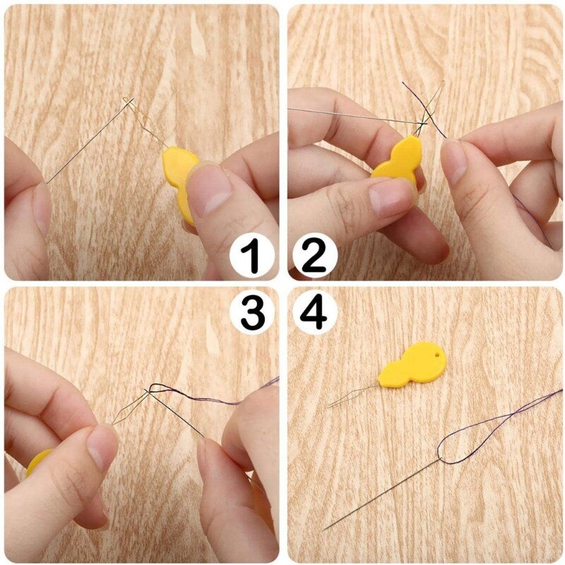 65Pcs 3 Size Extra Fine Thin Beading Embroidery Needles with Needle