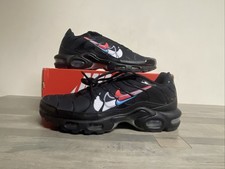 Nike Air Max Plus TN Multi Swoosh Black White Blue FJ4224-001 Men's Size 11 NEW