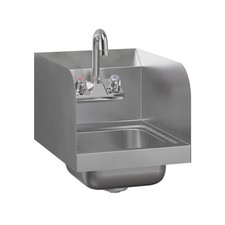 AmGood Stainless Steel Wall Mount Hand Sink NSF Commercial Hand Washing B...