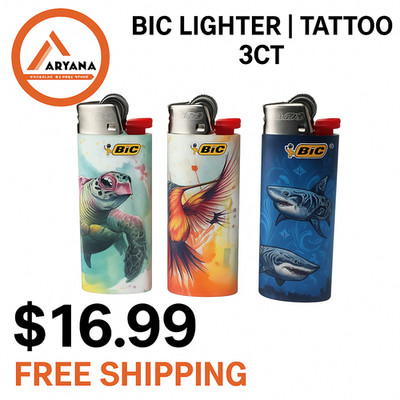 BIC LIGHTER | TATTOO | 3CT | $16.99 | FREE SHIPPING