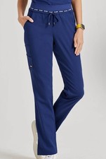 Grey's Anatomy by Barco Women's L Blue 7 Pocket Spandex Stretch Scrub Pants