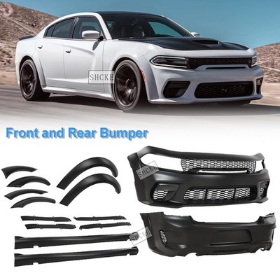 Fits For 2015-2023 Dodge Charger Hellcat Style Widebody Bumper Full Body Kit