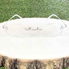 Zenni Rimless Eyeglasses Frame 324711 Silver ...
