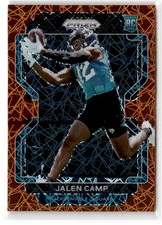 2021 Panini Prizm Orange Lazer Jalen Camp RC #410 Jacksonville Jaguars