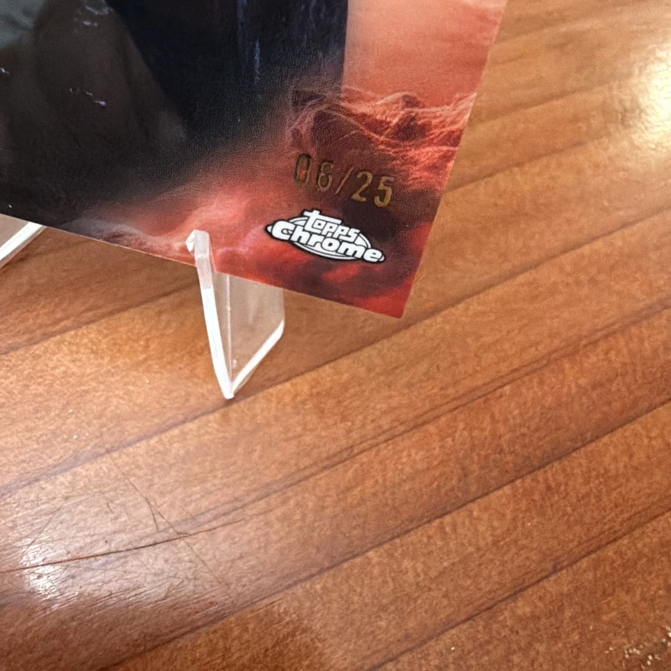 2025 Topps Chrome Star Wars pulsar Orange Refractor Darth Vader 06/25 - Image 3 of 4