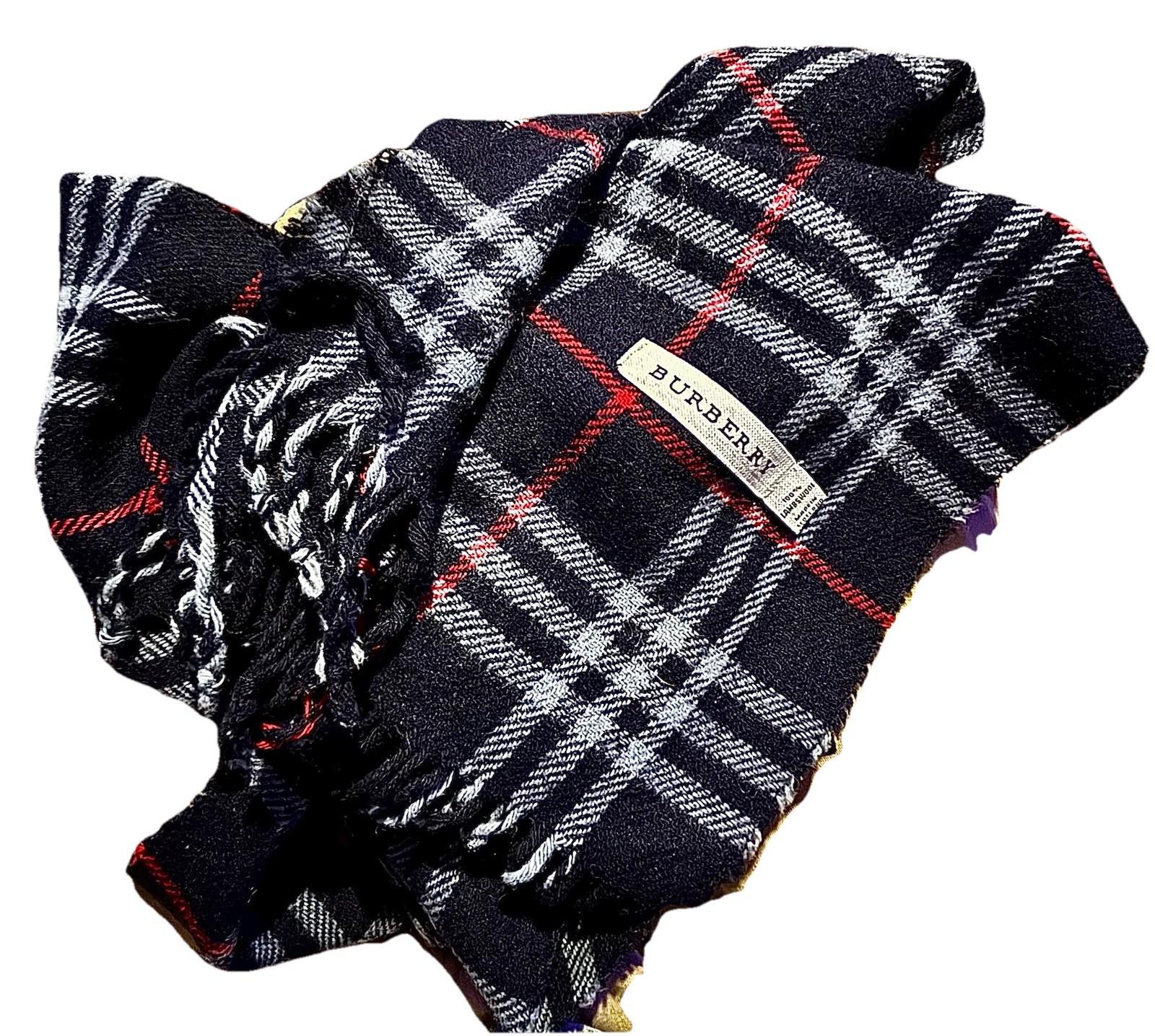 3 Burberry Scarves – 100% Cashmere & Lambswool – Made in Scotland England