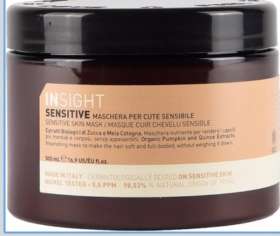 Sensitive Skin Mask by INSIGHT 500 ml, Nourishing mask for hair 