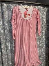 Vintage Strawberry Shortcake 1980  s Nightgown Red Stripe HTF 