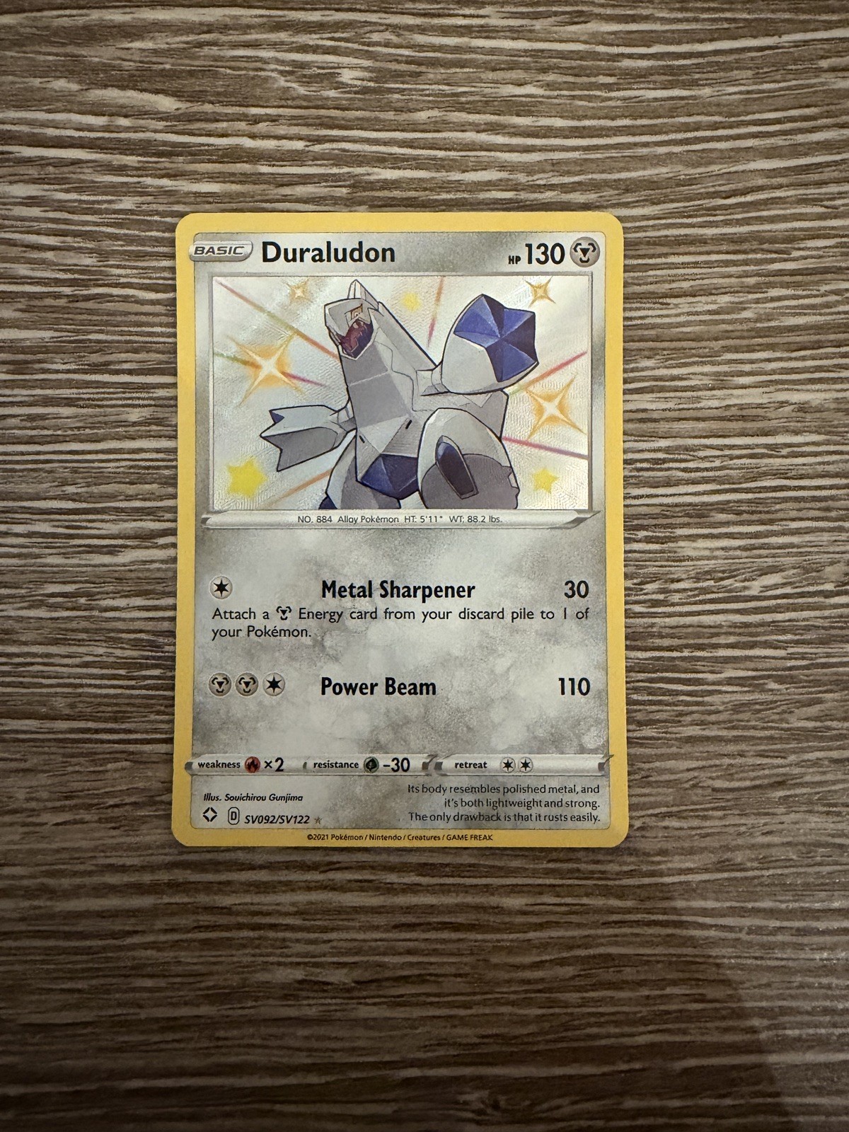 Pokemon Card Duraludon SV092/SV122 Shining Fates Shiny Vault Holo Rare NM