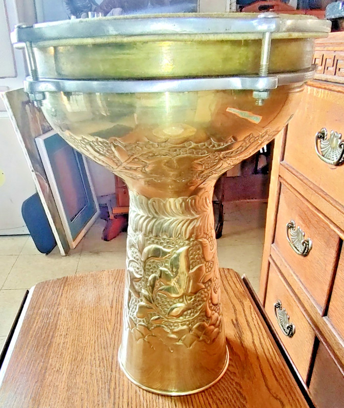 Turkish Brass Doumbek Drum 10 inch