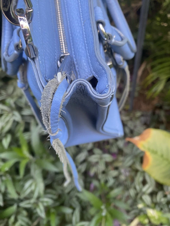 REBECCA MINKOFF Micro “Regan” Satchel Handbag/Crossbody in Cornflower Blue EUC - Image 4 of 4
