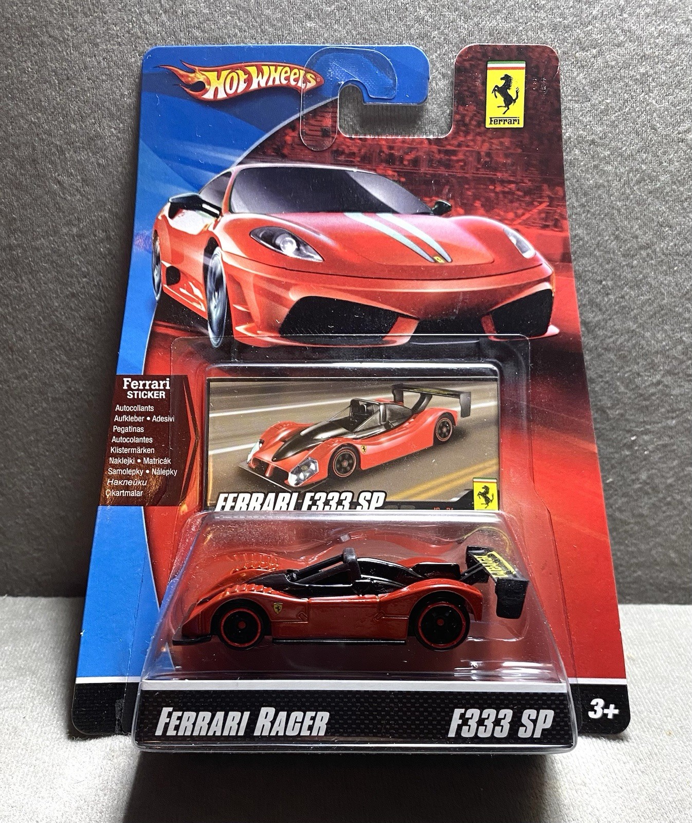 2007 Hot Wheels Ferrari Racer, Ferrari 333SP Red w/ Black Interior #N8098