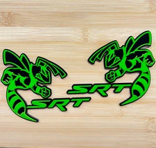 Hornet Badges Emblem BEE 2 GREEN/BLACK BADGES Fender Angry  Aggressive