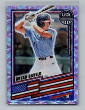 2026 Panini Prizm USA Baseball Stars & Stripes Bryan Ravelo Cherry Blossom 13/20